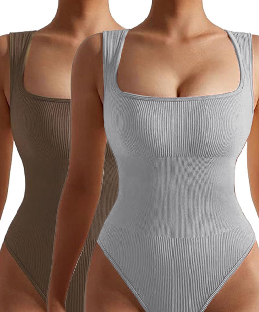Seamless Ribbed Workout Jumpsuit Set
